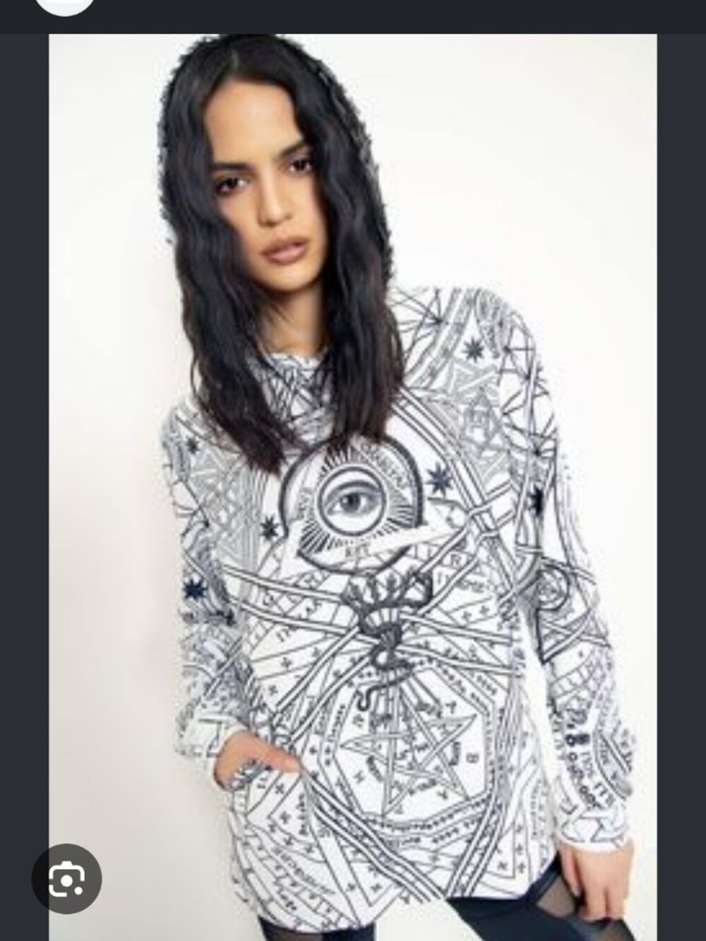 Blackmilk Secret Society White Hoodie Sweater Size S